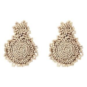 Seed Bead Boho Earrings Champagne